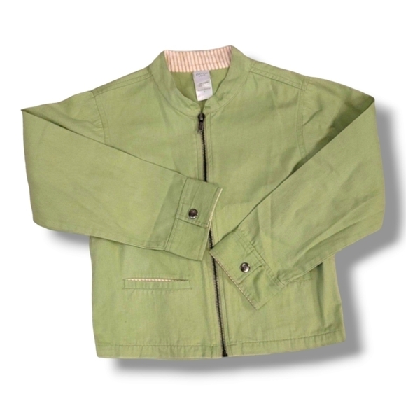 Garnet Hill Green Long-Sleeve Jacket - Size 8 - Picture 1 of 6